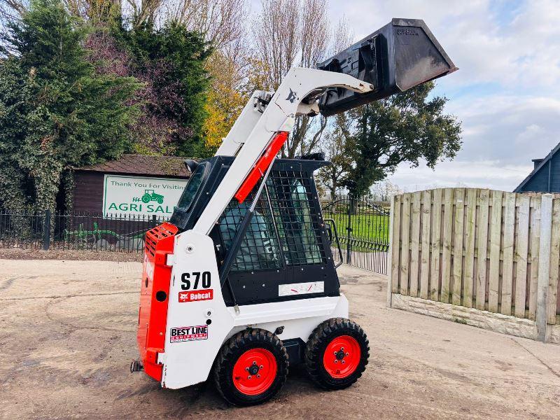 BOBCAT S70 SKIDSTEER *ONLY 211 HOURS, YEAR 2019* C/W BUCKET & FULLY GLAZED CABIN *VIDEO*