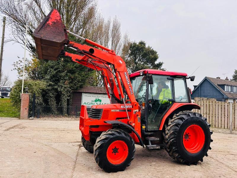 KUBOTA M5700 4WD TRACTOR *ROAD REGISTERED, 1792 HOURS* C/W LOADER & BUCKET *VIDEO*