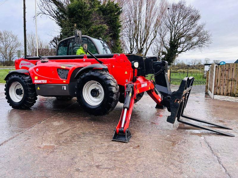 MANITOU MT-X1840 4WD TELEHANDLER *18 METER REACH* C/W PALLET TINES *VIDEO*