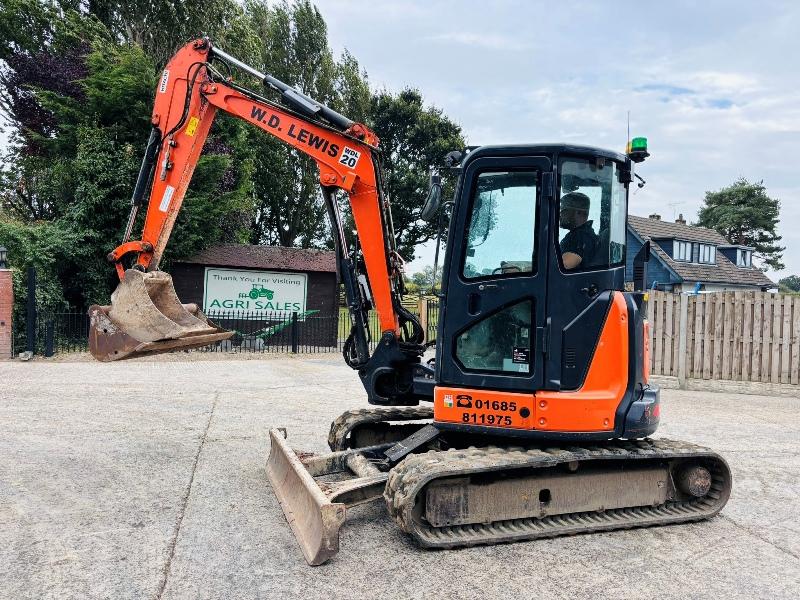 HITACHI ZX48U-5A EXCAVATOR *ZERO SWING, YEAR 2018* C/W 2 X BUCKET'S *VIDEO*