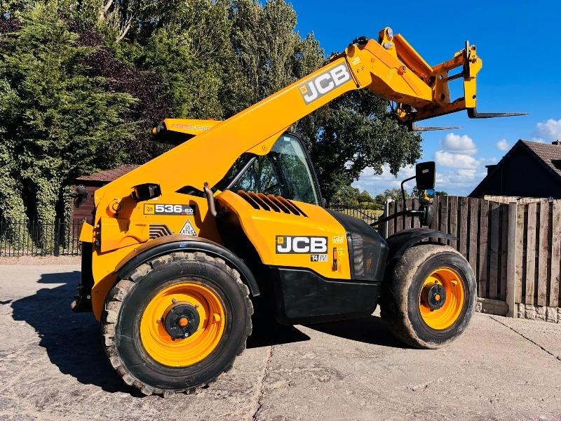 JCB 536-60 AGRI SUPER 4WD TELEHANDLER *YEAR 2018, AG-SPEC* C/W PALLET TINES *VIDEO*