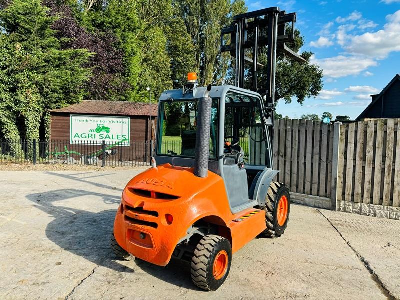 AUSA C150H ROUGH TERRIAN CONTAINER SPEC FORKLIFT C/W PALLET TINES 