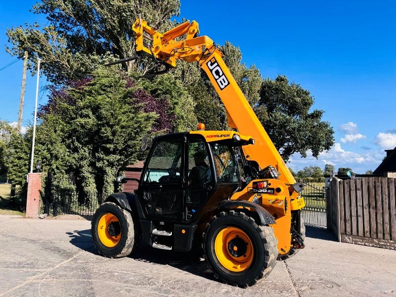 JCB 536-60 AGRI SUPER 4WD TELEHANDLER *YEAR 2018, AG-SPEC* C/W PALLET TINES *VIDEO*