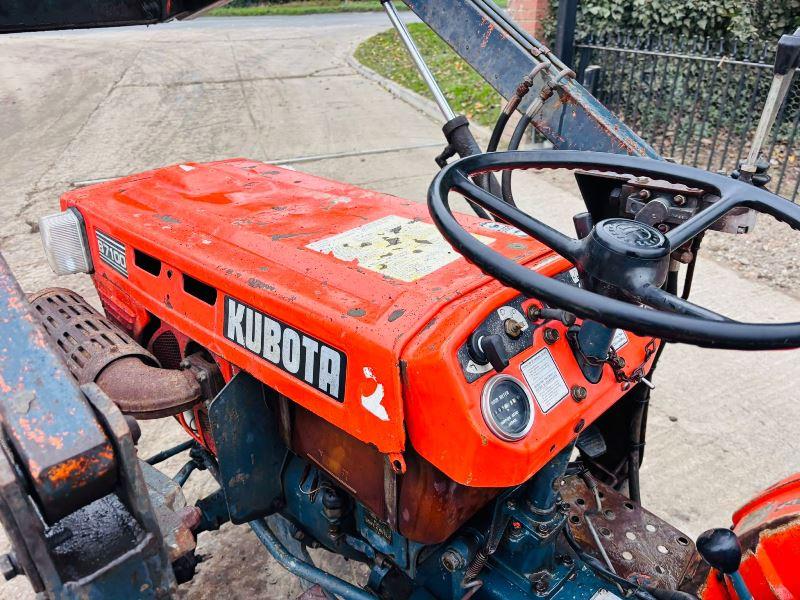 KUBOTA B7100D 4WD TRACTOR C/W FRONT LOADER & REAR WEIGHT BLOCK 