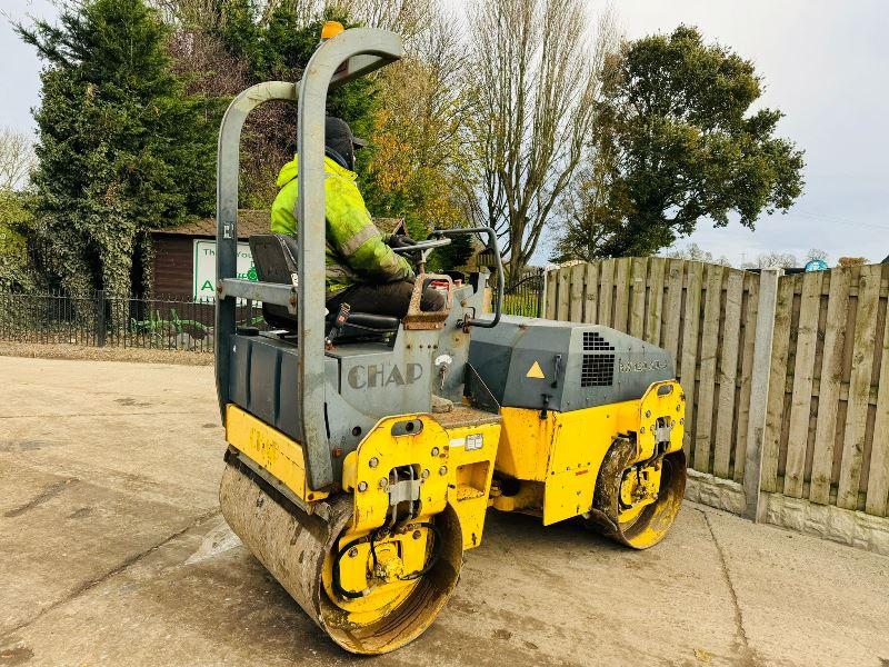 BOMAG BW120 AD-3 DOUBLE DRUM ROLLER *1484 HOURS* C/W ROLE BAR *VIDEO*