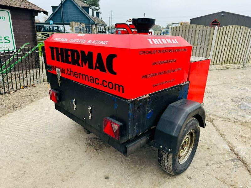 THERMAC PORTABLE SAND BLASTER C/W INGERSOL RAND COMPRESSOR & YANMAR ENGINE 