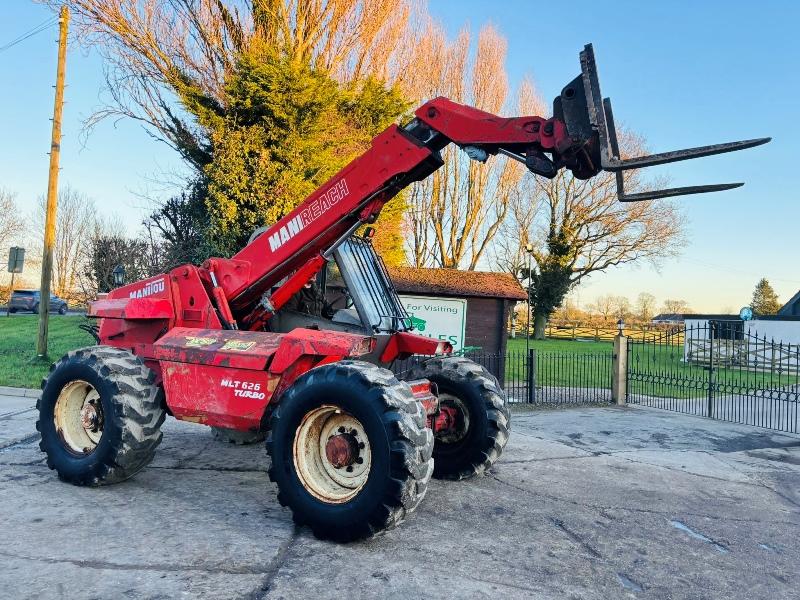 MANITOU MLT626T 4WD TELEHANDLER *AG-SPEC* C/W PALLET TINES 