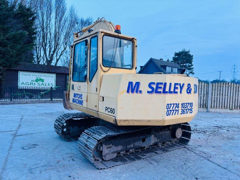 KOMATSU PC60 TRACKED EXCAVATOR *C/W BUCKET*VIDEO*