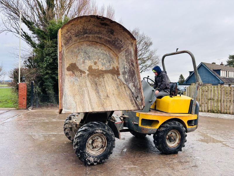 WACKER NEUSON 3001 4WD SWIVEL TIP DUMPER C/W ROLE BAR *VIDEO*