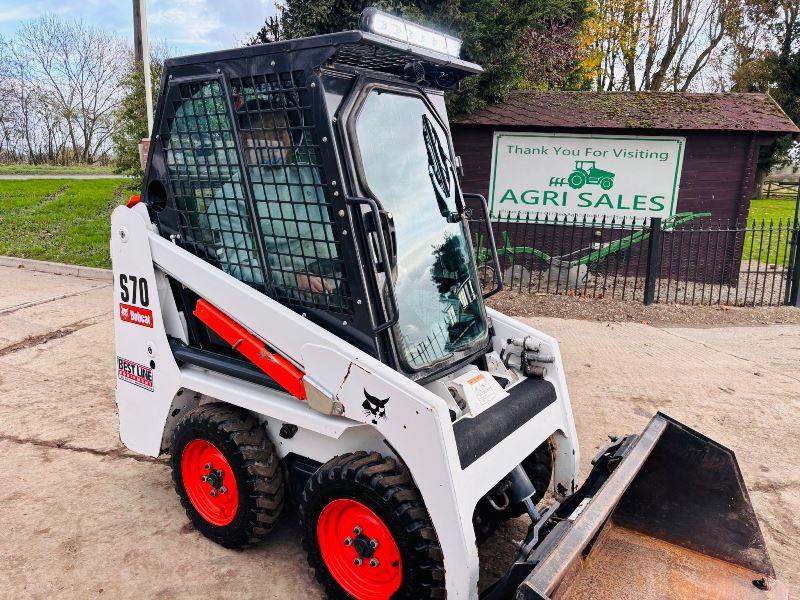 BOBCAT S70 SKIDSTEER *ONLY 211 HOURS, YEAR 2019* C/W BUCKET & FULLY GLAZED CABIN *VIDEO*