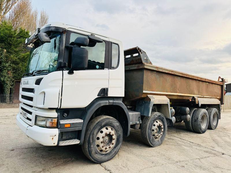 SCANIA P380 8X4 DOUBLE DRIVER TIPPER LORRY C/W MANUAL GEAR BOX 