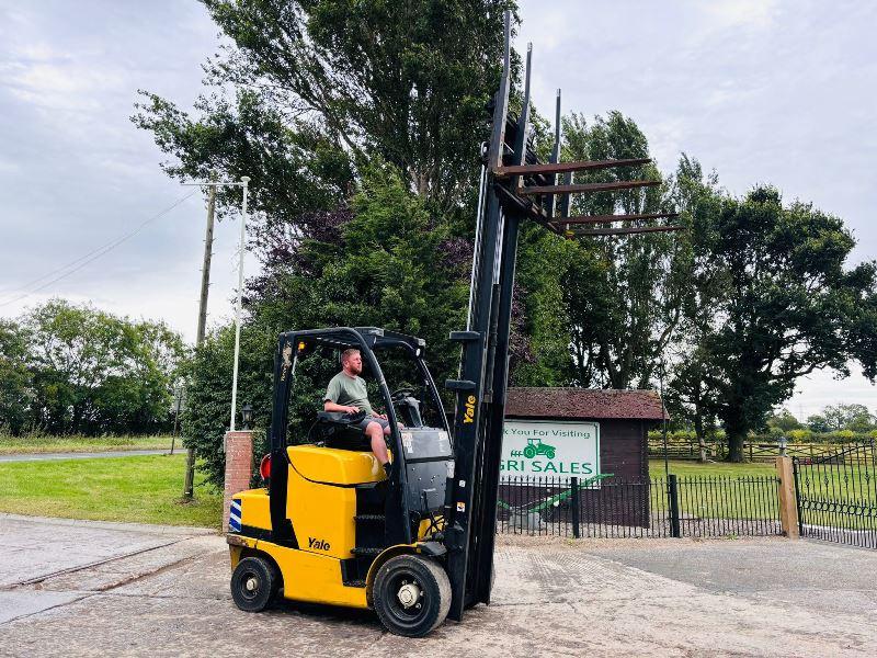 YALE GLP35VX FORKLIFT *YEAR 2018, HIGH RISED CABIN* C/W TINE POSITIONER *VIDEO*