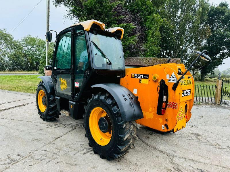 JCB 531-70 4WD TELEHANDLER * YEAR 2012, ONLY 3781 HOURS* C/W PALLET TINES *VIDEO*