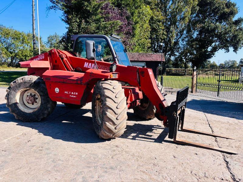 MANITOU MLT628 TURBO 4WD TELEHANDLER C/W PALLET TINES *VIDEO*