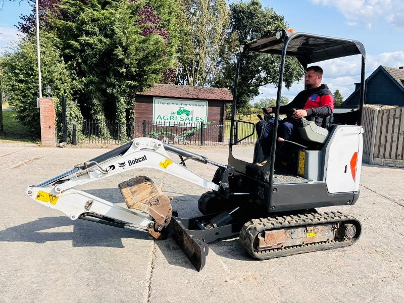 BOBCAT E17 TRACKED EXCAVATOR *YEAR 2019, 1467 HOURS* C/W EXPANDING TRACKS *VIDEO*