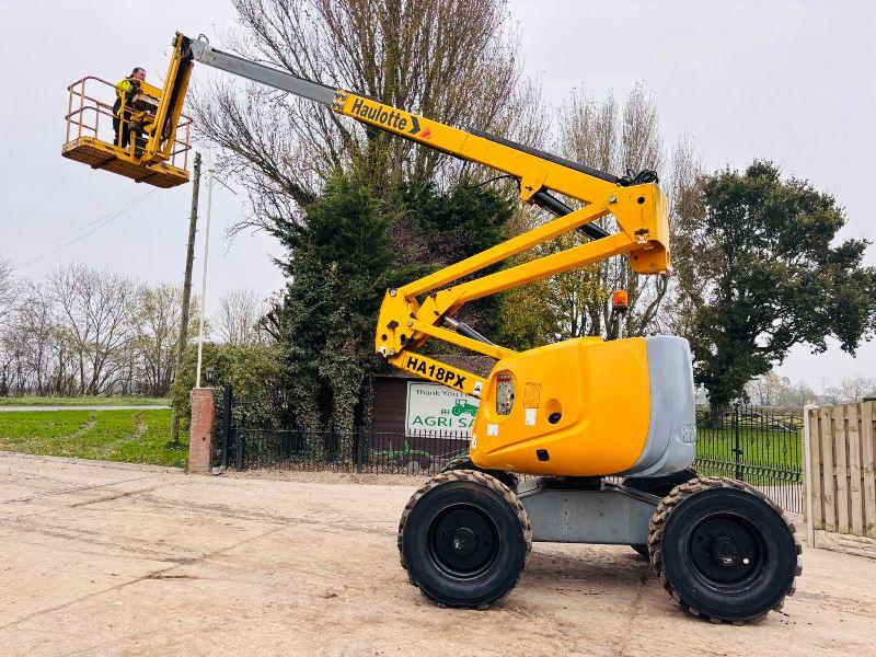 HAULOTTE HA18PX AIREL PLATFORM *18M REACH* C/W 4 WHEEL STEER *VIDEO*