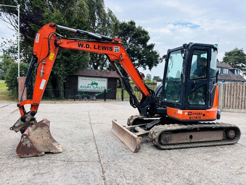 HITACHI ZX48U-5A EXCAVATOR *ZERO SWING, YEAR 2018* C/W 2 X BUCKET'S *VIDEO*