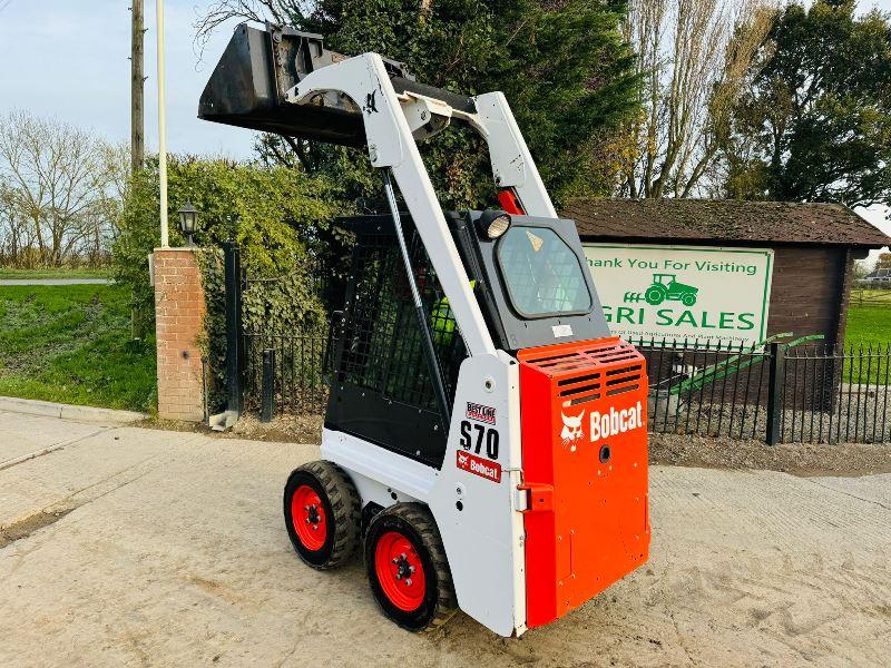 BOBCAT S70 SKIDSTEER *ONLY 346 HOURS, YEAR 2017* C/W BUCKET *VIDEO*