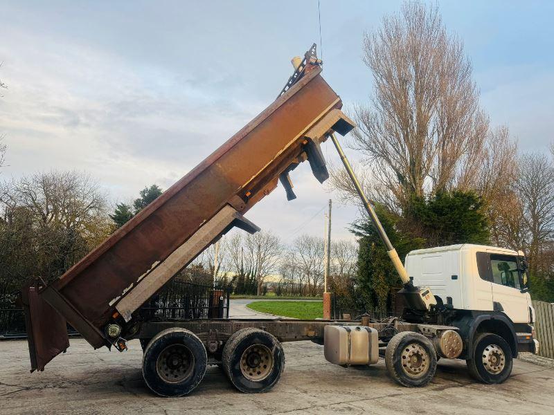 SCANIA P380 8X4 DOUBLE DRIVER TIPPER LORRY C/W MANUAL GEAR BOX 