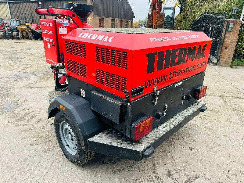 THERMAC PORTABLE SAND BLASTER C/W INGERSOL RAND COMPRESSOR