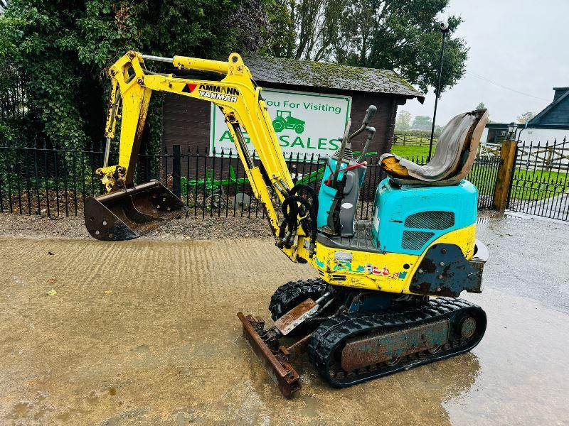 YANMAR B08-3 MICRO TRACKED EXCAVATOR C/W BUCKET *VIDEO*