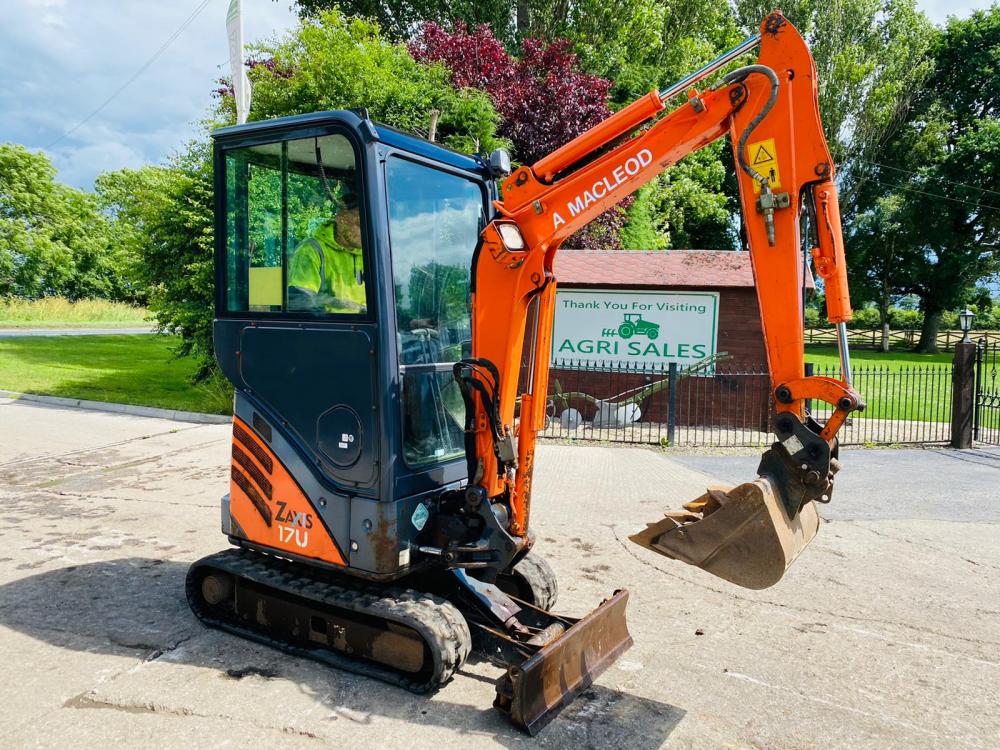 HITACHI ZX17 EXCAVATOR * YEAR 2009 , ONLY 2497 HOURS * C/W EXPANDING ...