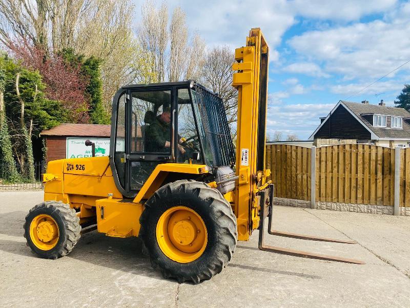 JCB 926 4WD ROUGH TERRIAN FORK LIFT C/W 2 STAGE MAST & PERKINS ENGINE