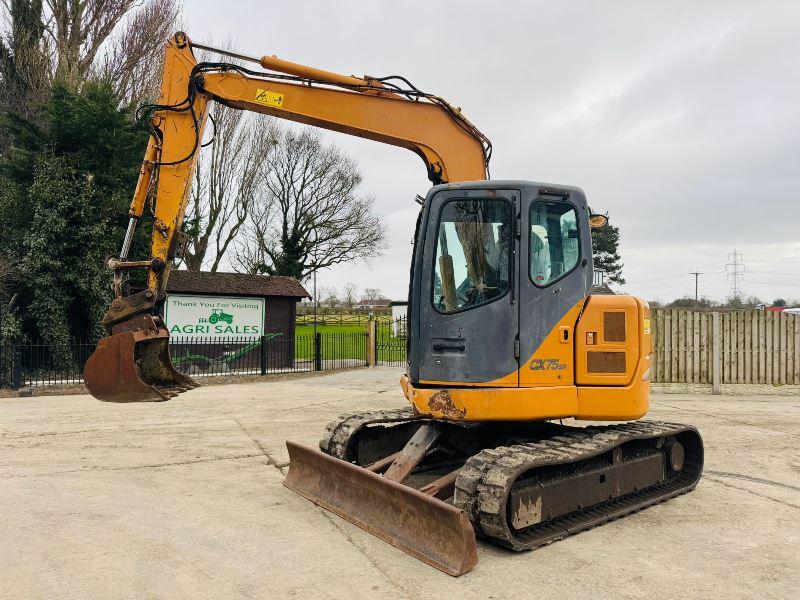 CASE CX75SR TRACKED EXCAVATOR *ZERO SWING* C/W QUICK HITCH *VIDEO*