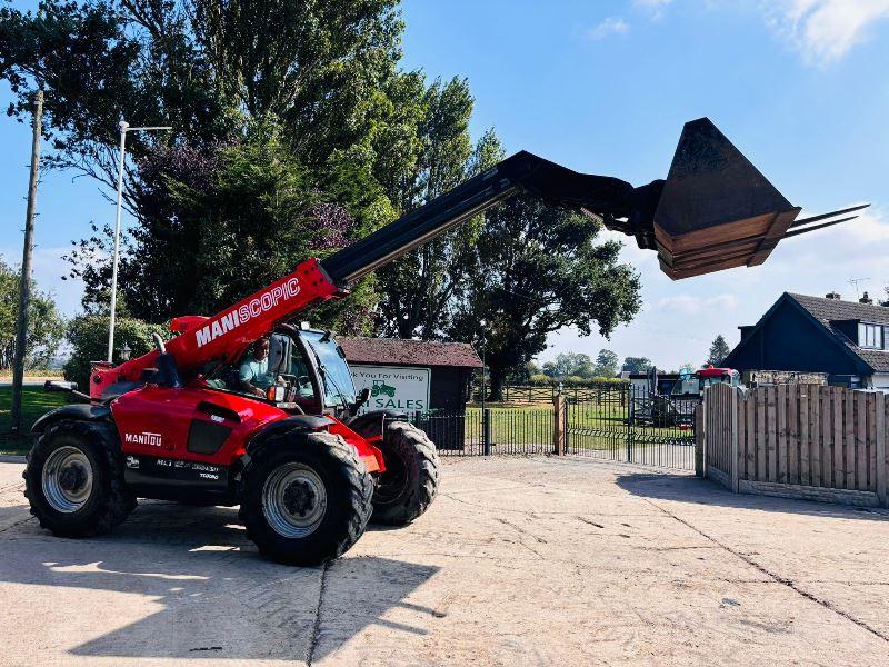 MANITOU 634-120 4WD TELEHANDLER *AG-SPEC* C/W BUCKET & PALLET TINES *VIDEO*