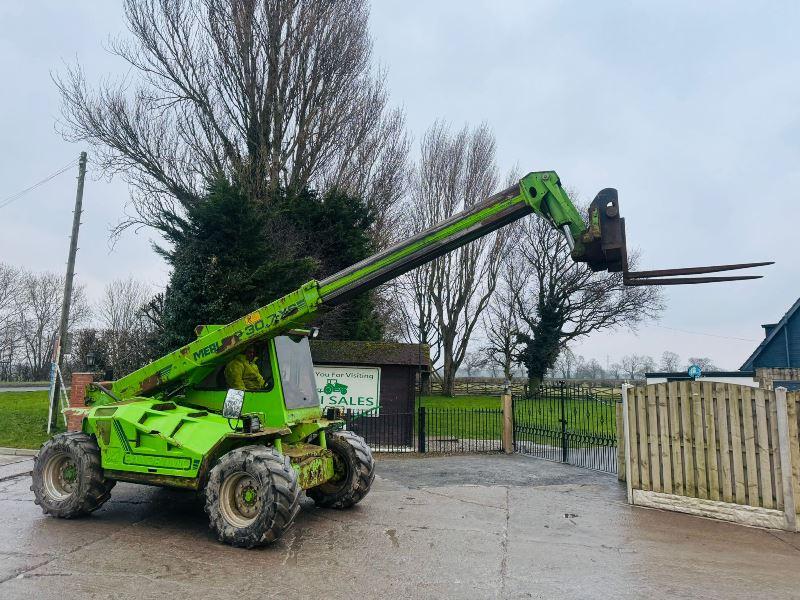 MERLO P30.7 SX 4WD TELEHANDLER *6446 HOURS* C/W PALLET TINES*PERKINS ENGINE*