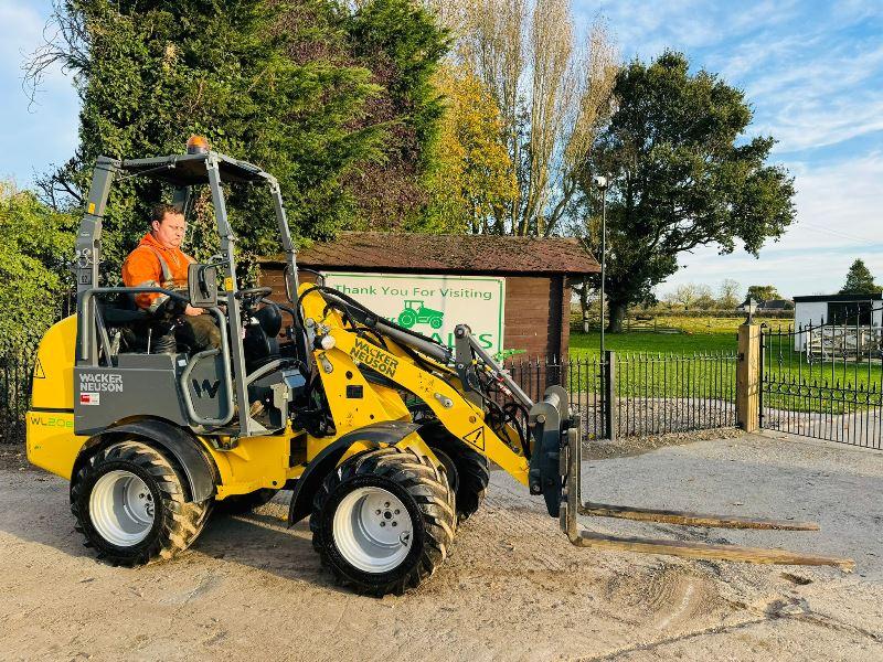 WACKER NEUSON WL20E 4WD ELECTRIC LOADING SHOVEL *YEAR 2017* C/W PALLET TINES 