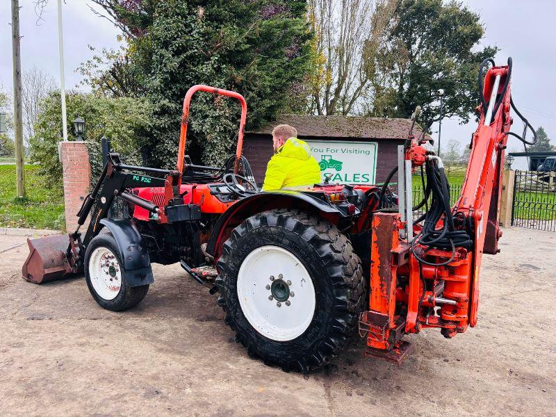 GOLDINE STAR 75 4WD TRACTOR C/W FRONT LOADER & BACK ACTOR 