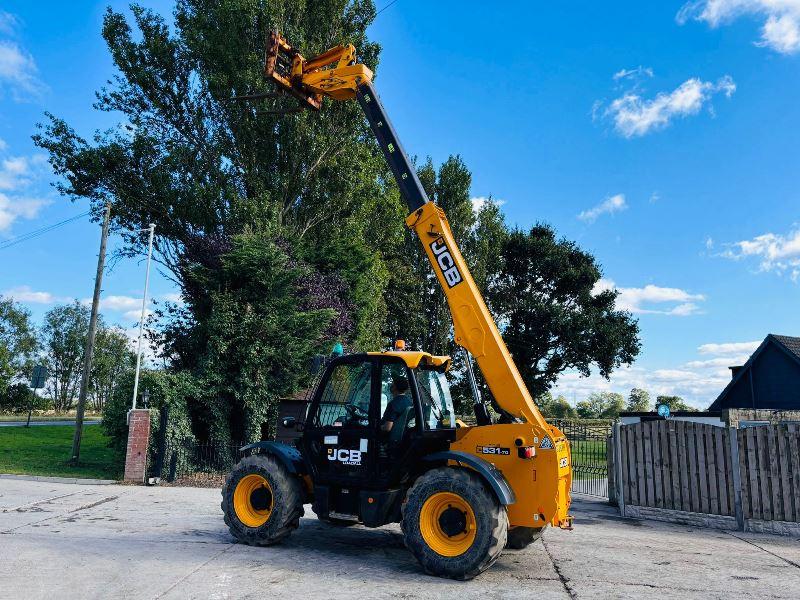 JCB 531-70 4WD TELEHANDLER * YEAR 2018, 1011 HOURS* C/W PALLET TINES *VIDEO*