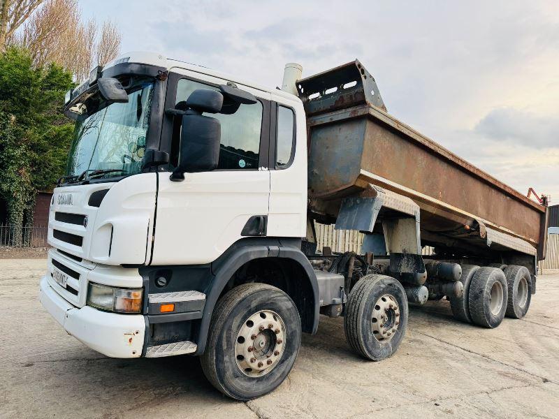 SCANIA P380 8X4 DOUBLE DRIVER TIPPER LORRY C/W MANUAL GEAR BOX 