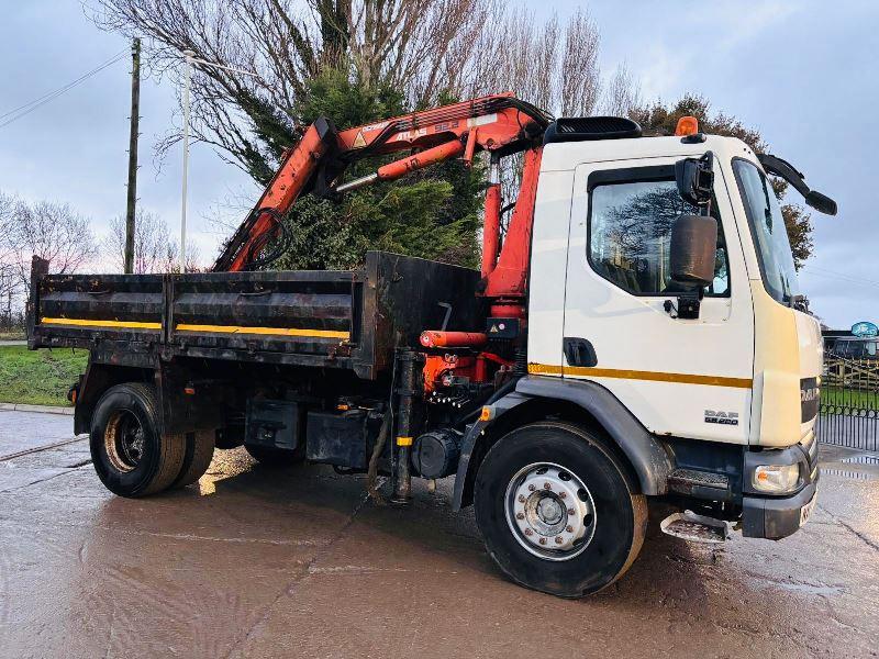 DAF LF55.220 4X2 TIPPER LORRY C/W ATLAS 92.2 CRANE *VIDEO*