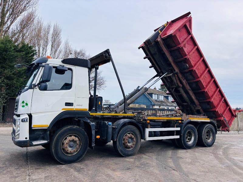 VOLVO FM DOUBLE DRIVE HOOK LOADER LORRY *YEAR 2013, MOT'D MARCH 2025* C/W SKIP 