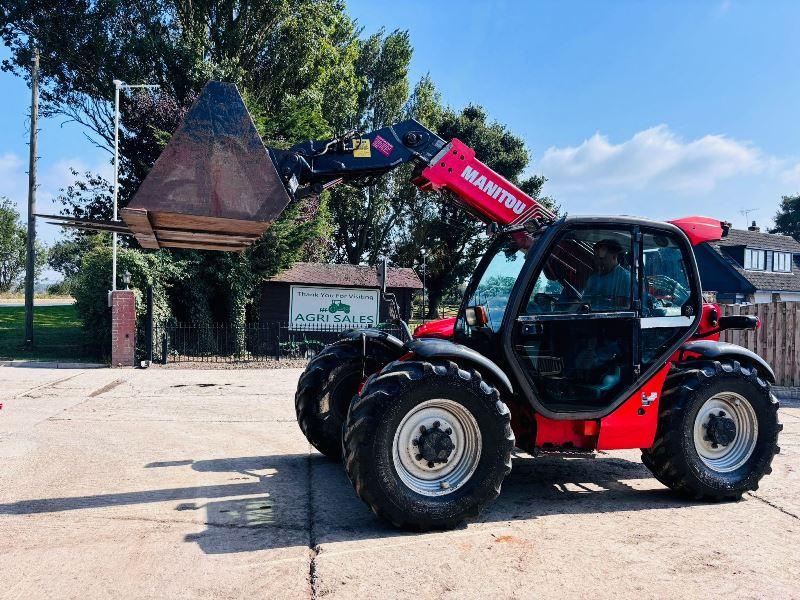 MANITOU 634-120 4WD TELEHANDLER *AG-SPEC* C/W BUCKET & PALLET TINES *VIDEO*