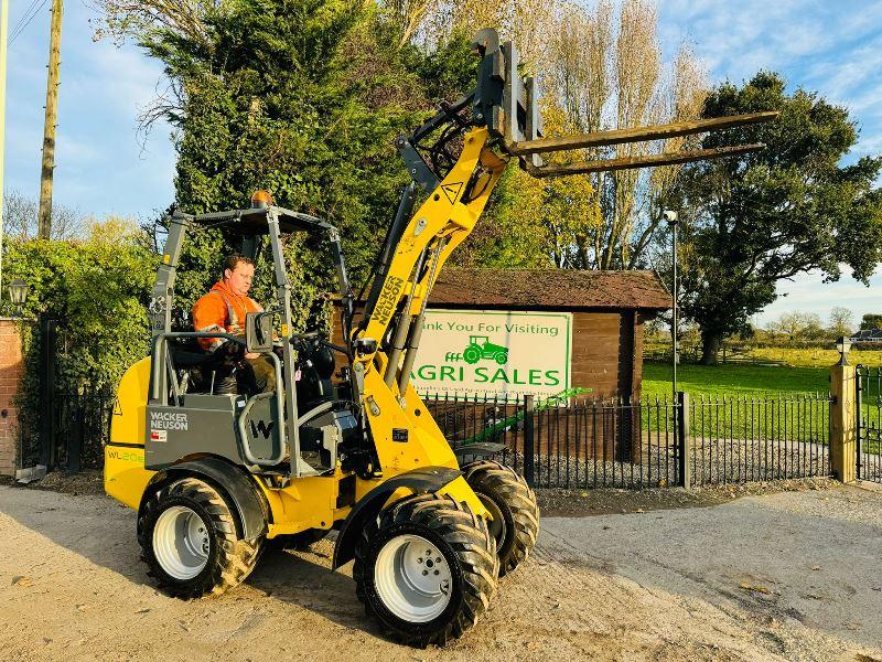 WACKER NEUSON WL20E 4WD ELECTRIC LOADING SHOVEL *YEAR 2017* C/W PALLET TINES 