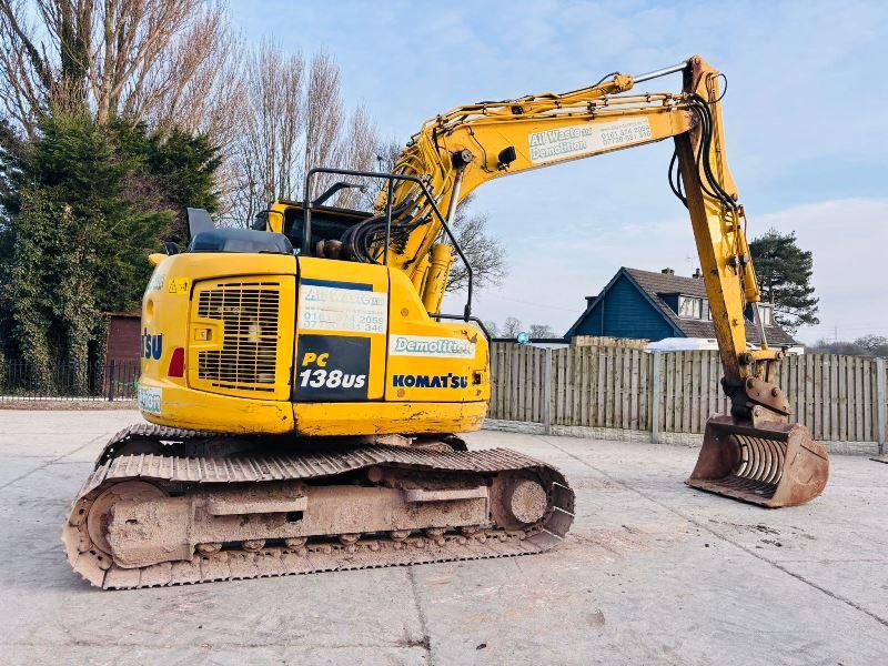 KOMATSU PC138US TRACKED EXCAVATOR *C/W BUCKET*VIDEO*