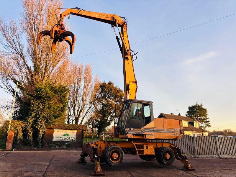 CASE 1188 POCLAIN 4WD WHEELED SCRAP HANDLER C/W 5 TINE SCRAP HANDLER *VIDEO*