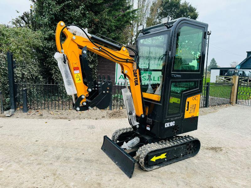 UNUSED CAPTOK CK10C TRACKED EXCAVATOR *YEAR 2024* C/W BUCKET 