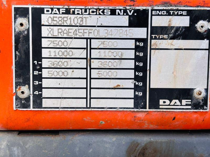 DAF LF45.106 08E 4X2 LORRY C/W FUEL BOWSER, WATER TANK & TRANSFER PUMP *VIDEO*