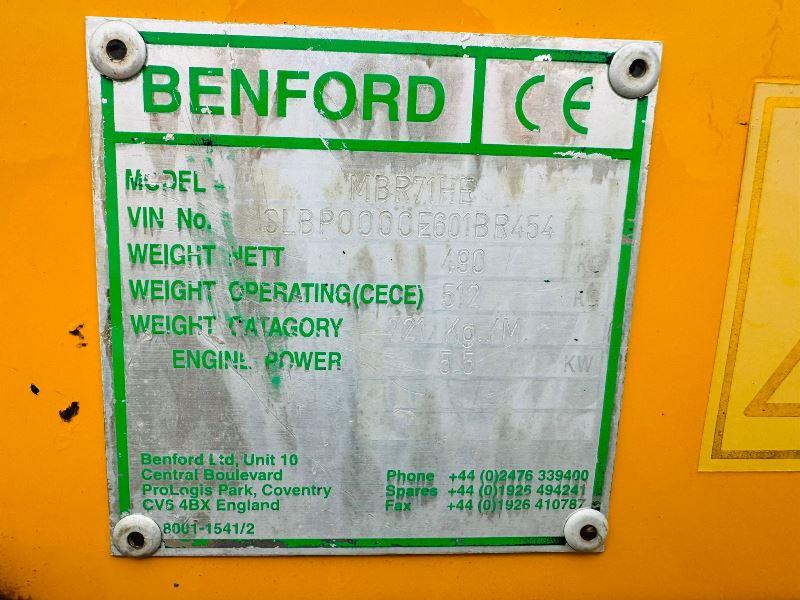 BENFORD MBR7-HE PEDESTRIAL ROLLER C/W TRAILER 