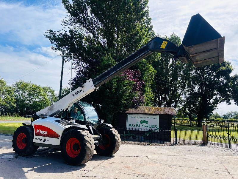 BOBCAT TL470 4WD TELEHANDLER *YEAR 2012, AG-SPEC* C/W PICK UP HITCH *VIDEO*