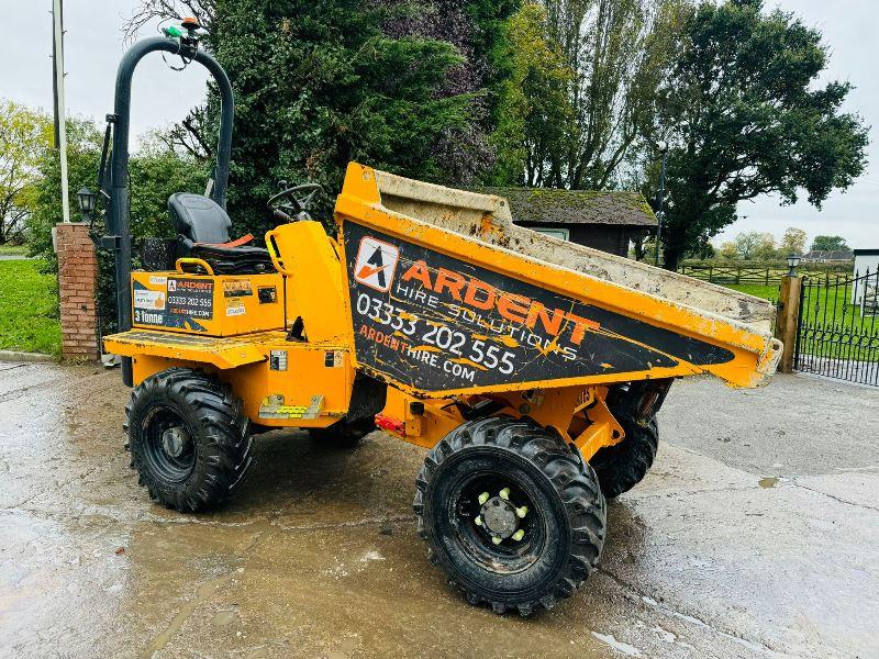 THWAITES 3 TONNE 4WD DUMPER *YEAR 2018, ONLY 1355 HOURS, ROAD REGISTERED* VIDEO*