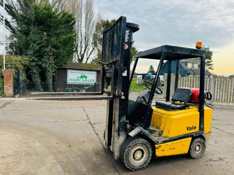  YALE GLP20 FORKLIFT *CONTAINER SPEC* C/W PALLET TINES & SIDE SHIFT *VIDEO*