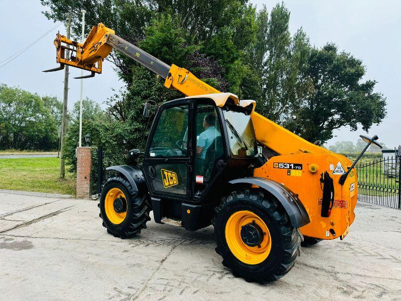 JCB 531-70 4WD TELEHANDLER * YEAR 2012, ONLY 3781 HOURS* C/W PALLET TINES *VIDEO*