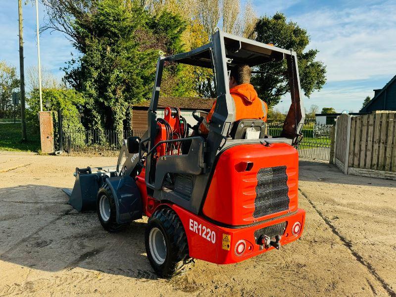 UNUSED EVERUN ER1220 LOADING SHOVEL *YEAR 2024* C/W KUBOTA ENGINE, BUCKET & TINES 