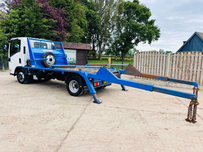 ISUZU CRAFTER 4X2 SKIP LORRY *YEAR 2022, ONLY 21440 MILES C/W EXTENDABLE ARM *VIDEO* 