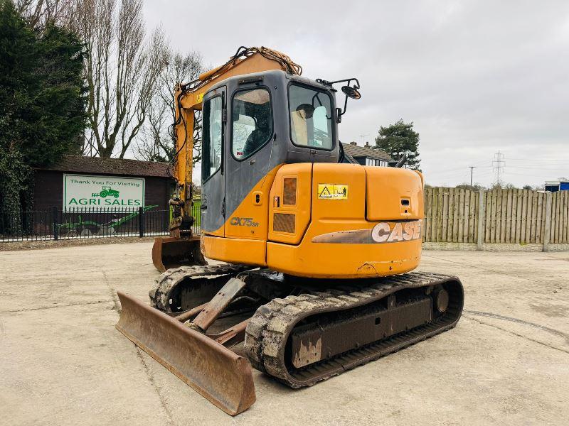 CASE CX75SR TRACKED EXCAVATOR *ZERO SWING* C/W QUICK HITCH *VIDEO*